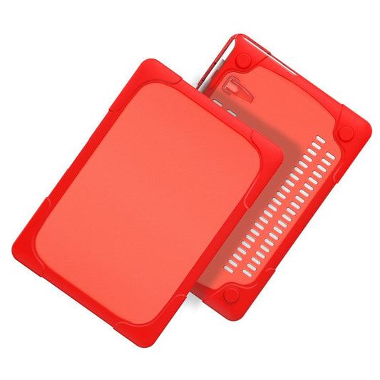 Heat Dissipation Design Two-Piece Plastic + TPU with Stand Shell for MacBook New Pro 16" A2141 - Red