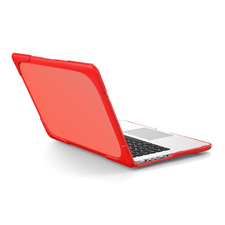 Heat Dissipation Design Two-Piece Plastic + TPU with Stand Shell for MacBook New Pro 16" A2141 - Red