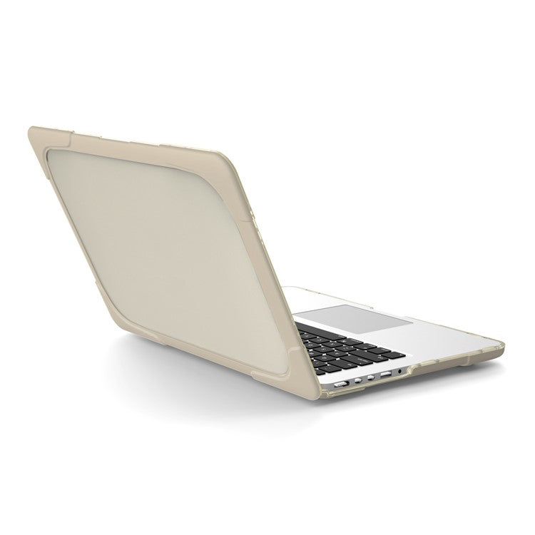 Heat Dissipation Design Two-Piece Plastic + TPU with Stand Shell for MacBook New Pro 16" A2141 - Khaki