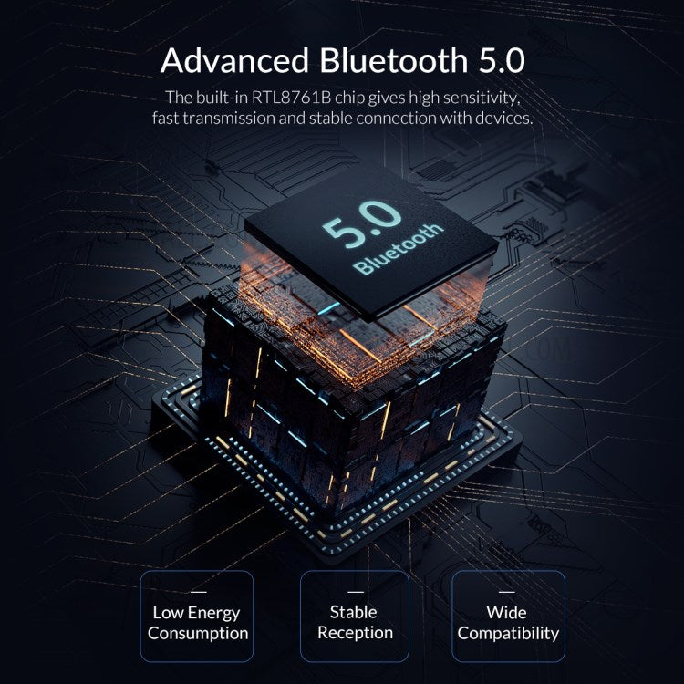 ORICO BTA-508 USB Bluetooth 5.0 Adapter Mini Wireless Dongle for PC Laptop - Black