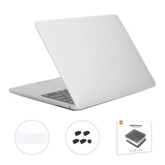 ENKAY HAT PRINCE 3-In-1 Hard Laptop Case + TPU Keyboard Cover + Dustproof Plug for MacBook Pro 13.3-Inch (EU Version, with Touch Bar) A2251 / A2289 / A2338 - White