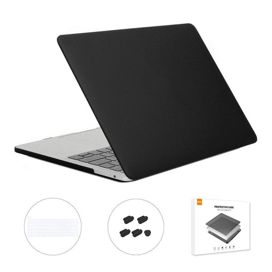 ENKAY HAT PRINCE for MacBook Pro 13 inch with Touch Bar (2020) A2251 / A2289 / A2338 (US Version) 3-In-1 Hard Laptop Case + TPU Keyboard Cover + Dustproof Plug - Black