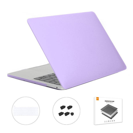 ENKAY HAT PRINCE for MacBook Pro 13 inch with Touch Bar (2020) A2251 / A2289 / A2338 (US Version) 3-In-1 Hard Laptop Case + TPU Keyboard Cover + Dustproof Plug - Purple