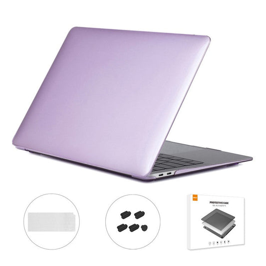 ENKAY HAT PRINCE for MacBook Air 13 inch (2020) A2179 / A2337 (EU Version) 3-In-1 Crystal Hard Laptop Case + TPU Keyboard Cover + Dustproof Plug - Purple