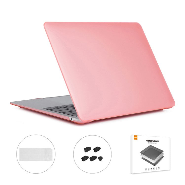 ENKAY HAT PRINCE for MacBook Air 13 inch (2020) A2179 / A2337 (EU Version) 3-In-1 Hard Laptop Case + TPU Keyboard Cover + Dustproof Plug - Pink