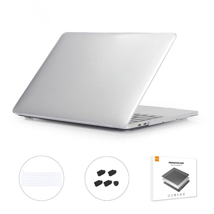 ENKAY for MacBook Pro 13 inch with Touch Bar (2020) A2251/A2289/A2338 (US Version) Hat-Prince 3-In-1 Crystal Laptop Cover Case + Ultra Thin Keyboard Film + Dustproof Plug - Transparent