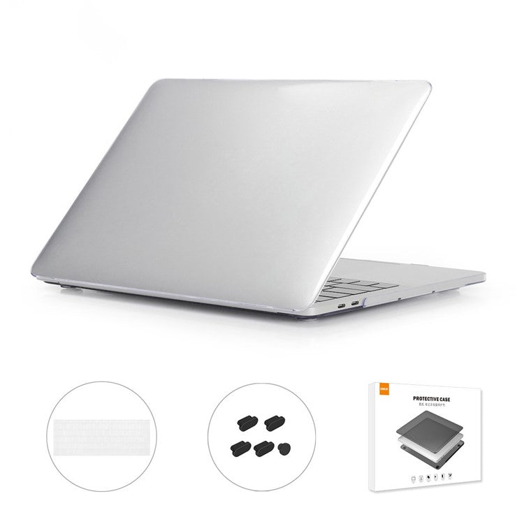 ENKAY for MacBook Pro 15 inch with Touch Bar (2016-2017) A1707/(2018-2019) A1990 (EU Version) Matte PC Case + Ultra-slim TPU Keyboard Protector + Anti-Dust Plugs 3-IN-1 Set - Transparent