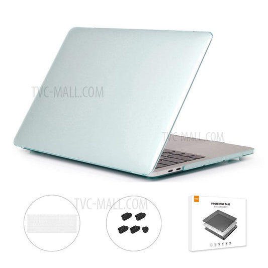 ENKAY PC Cover + Keyboard Protector + Anti-Dust Plugs for MacBook Pro 13 inch with Touch Bar (2016) A1706/(2018) A1989/(2019) A2159 (EU Version) - Green