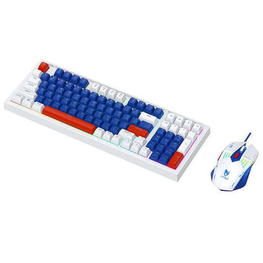 T-WOLF TF610 Backlight USB Wired Gaming Keyboard Mouse Set for Computer Laptop