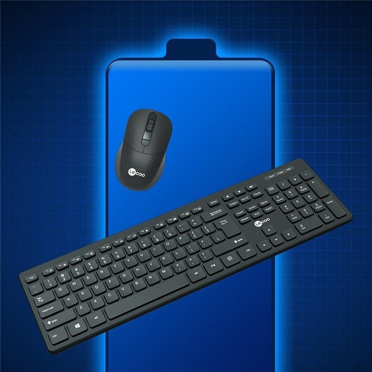LENOVO LECOO KW201 2.4G Wireless Home Office Keyboard Mouse Set
