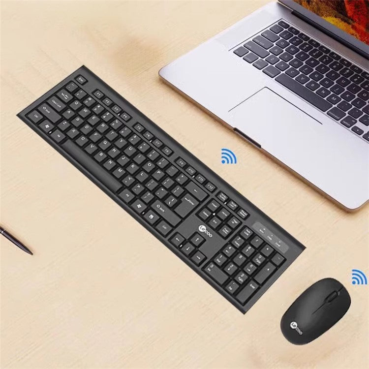LENOVO LECOO KW200 2.4G Wireless Keyboard and Mouse Combo 104 Keys Office Keyboard