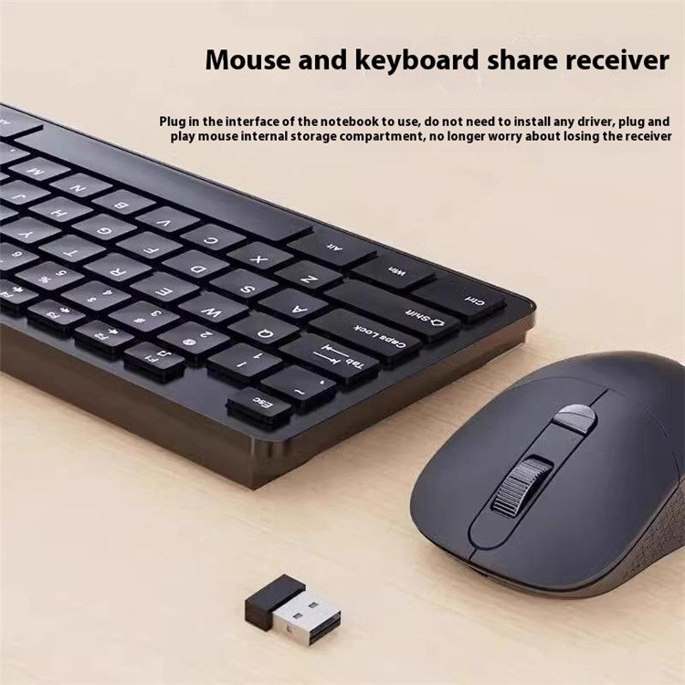 LENOVO LECOO KW200 2.4G Wireless Keyboard and Mouse Combo 104 Keys Office Keyboard