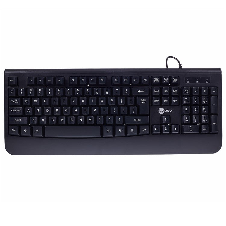 LENOVO LECOO CM105 Office USB Wired Keyboard Mouse Combo with Hand Rest Ergonomic Design