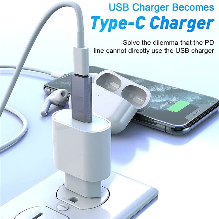 XQ-ZH0011 USB3.0 to Type-C OTG Adapter USB Male to USB-C Female Converter Charging Data Transmission Connector