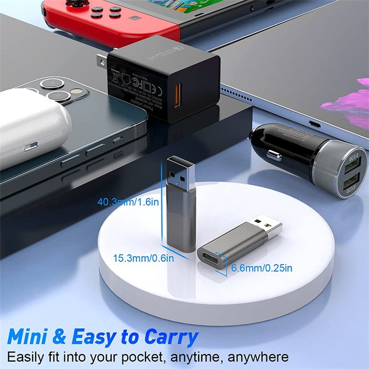 XQ-ZH0011 USB3.0 to Type-C OTG Adapter USB Male to USB-C Female Converter Charging Data Transmission Connector