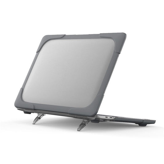 Hard PC Laptop Case Sleev Notebook Computer Cover with Supporting Stand for MacBook Pro 13'' A2251 / A2289 / A2338 - Grey