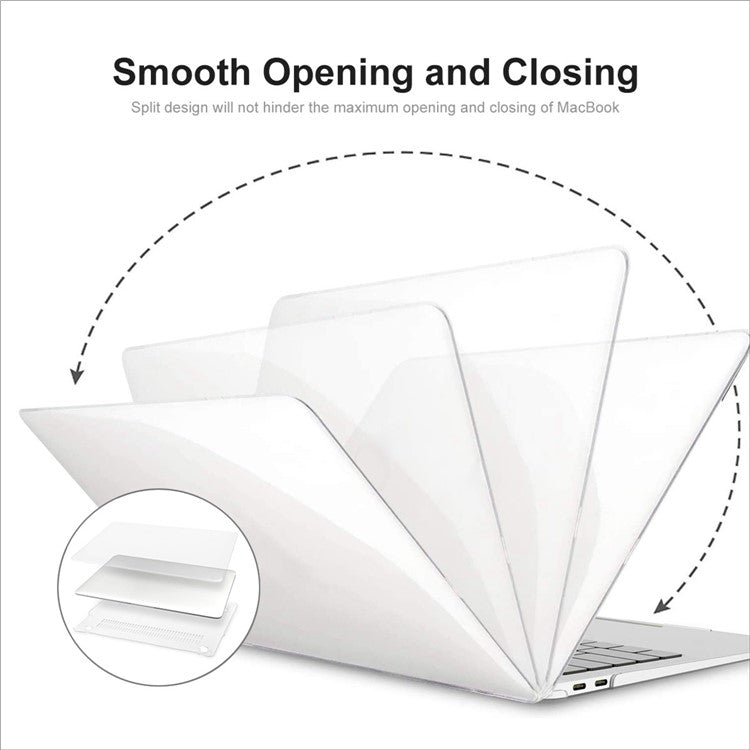 ENKAY HAT PRINCE Crystal PC Split Design Front and Back Protective Shell for MacBook Pro 14 inch (2024) (2023) (2021) A2442 - Grey