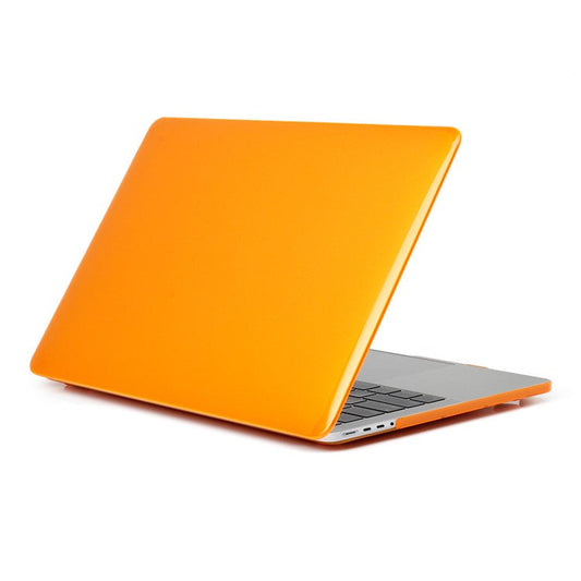 ENKAY HAT PRINCE Crystal PC Split Design Front and Back Protective Shell for MacBook Pro 14 inch (2024) (2023) (2021) A2442 - Orange