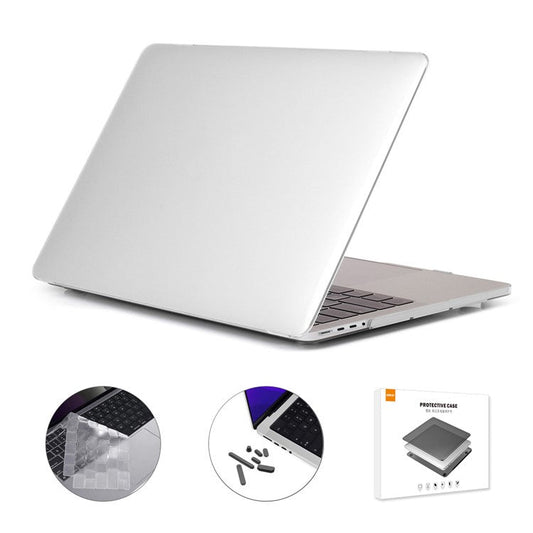 ENKAY HAT PRINCE Crystal PC Laptop Cover for MacBook Pro 14 inch (2024) (2023) (2021) A2442 (US Version) with Keyboard Film + Dust Plugs - White