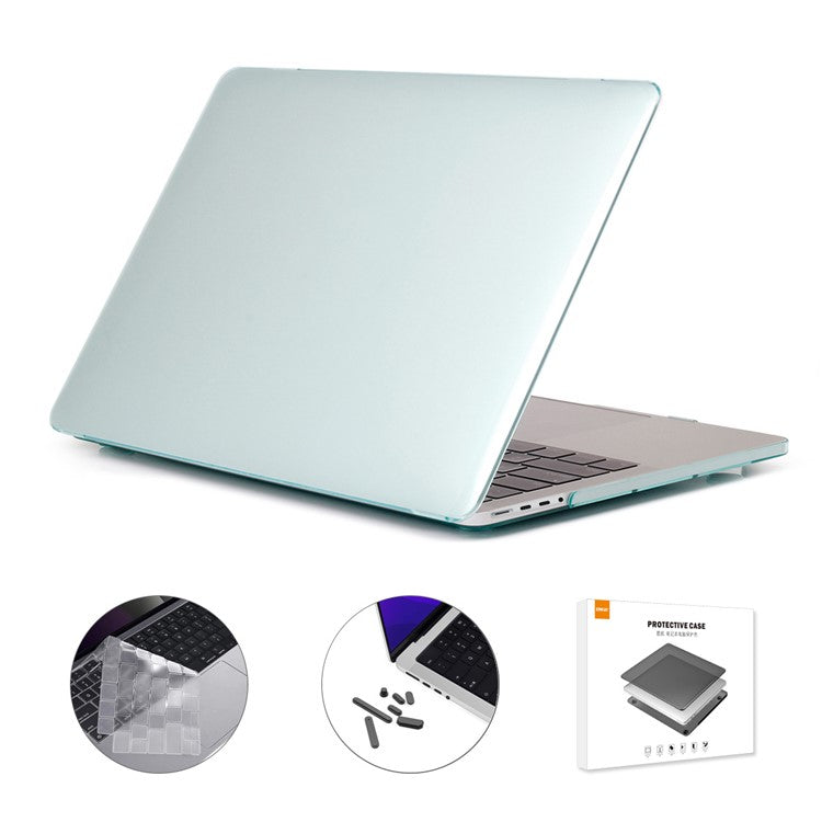 ENKAY HAT PRINCE for MacBook Pro 14 inch (2024) (2023) (2021) A2442 (EU Version) Crystal PC Laptop Cover + Keyboard Skin Film + Dust Plugs - Green