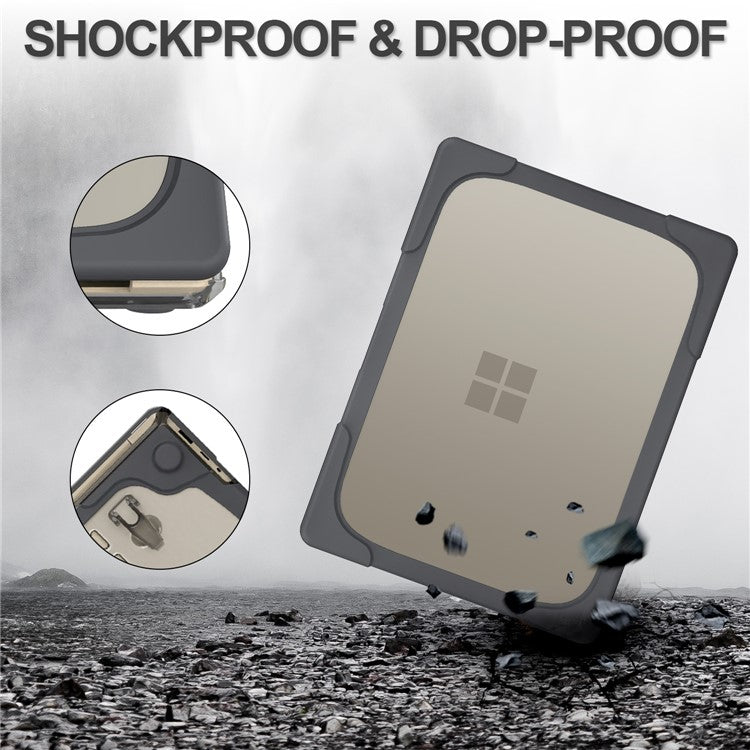 Hard PC Laptop Case with Kickstand for Microsoft Surface Laptop 2 / 3 / 4 / 5 15-inch 1873 / 1953 / 1979 Metal Keyboard Version - Grey