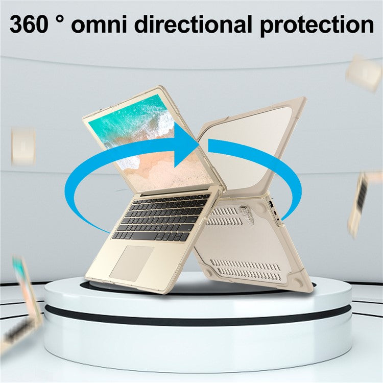 Hard PC Laptop Case with Kickstand for Microsoft Surface Laptop 2 / 3 / 4 / 5 15-inch 1873 / 1953 / 1979 Metal Keyboard Version - Khaki