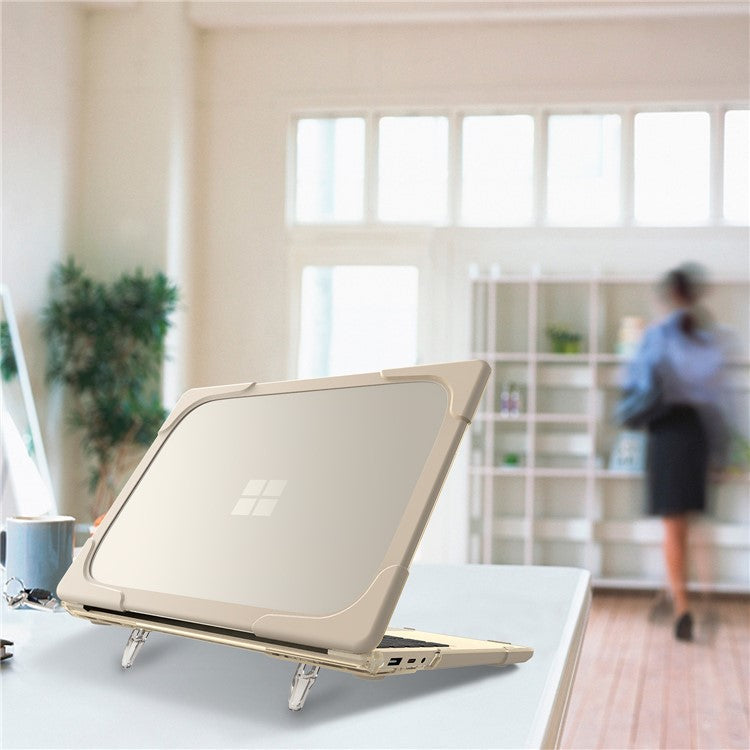 Hard PC Laptop Case with Kickstand for Microsoft Surface Laptop 2 / 3 / 4 / 5 15-inch 1873 / 1953 / 1979 Metal Keyboard Version - Khaki