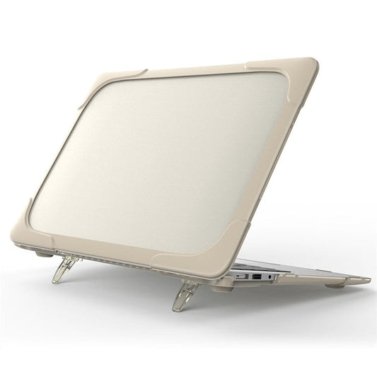 Supporting Stand Design Hard PC Anti-scratch Laptop Case Protective Notebook Cover for MacBook Air 13'' A1466 / A1369 - Khaki