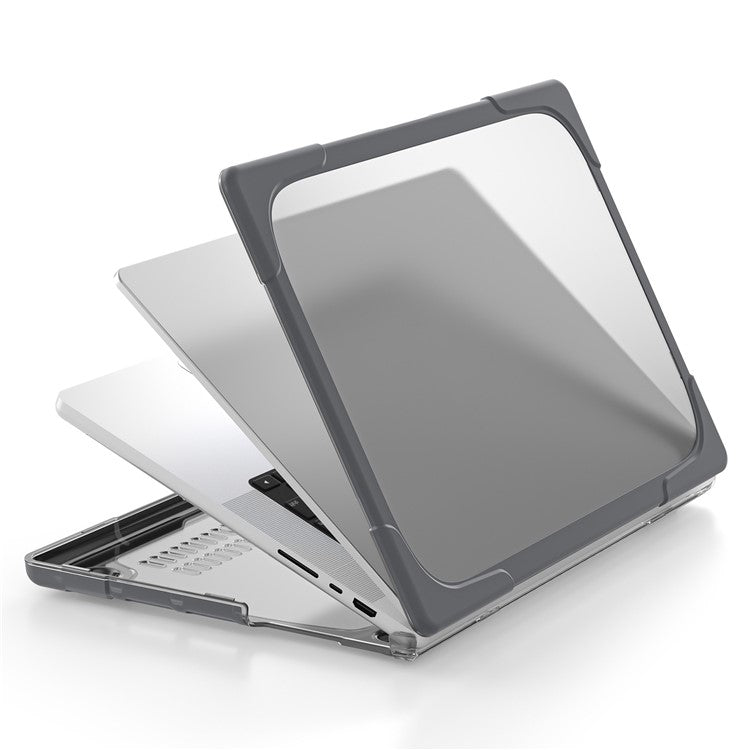 For MacBook Pro 14 inch (2024) (2023) (2021) A2442 / A2779  / A2918 / A2992 (M1 / M2 / M3) Hard PC Laptop Case - Grey