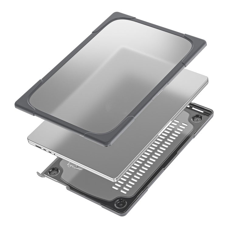 For MacBook Pro 14 inch (2024) (2023) (2021) A2442 / A2779  / A2918 / A2992 (M1 / M2 / M3) Hard PC Laptop Case - Grey