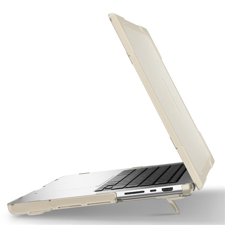 For MacBook Pro 14 inch (2024) (2023) (2021) A2442 / A2779  / A2918 / A2992 (M1 / M2 / M3) Hard PC Laptop Case - Khaki