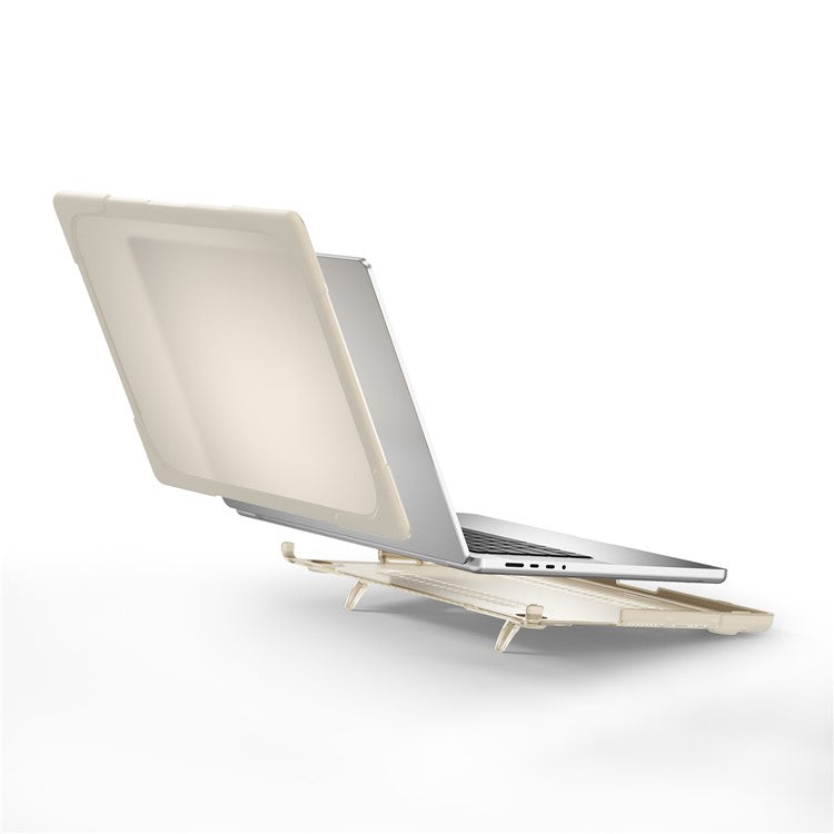 For MacBook Pro 14 inch (2024) (2023) (2021) A2442 / A2779  / A2918 / A2992 (M1 / M2 / M3) Hard PC Laptop Case - Khaki