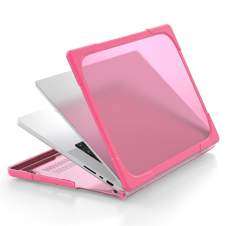 For MacBook Pro 14 inch (2024) (2023) (2021) A2442 / A2779  / A2918 / A2992 (M1 / M2 / M3) Hard PC Laptop Case - Rose