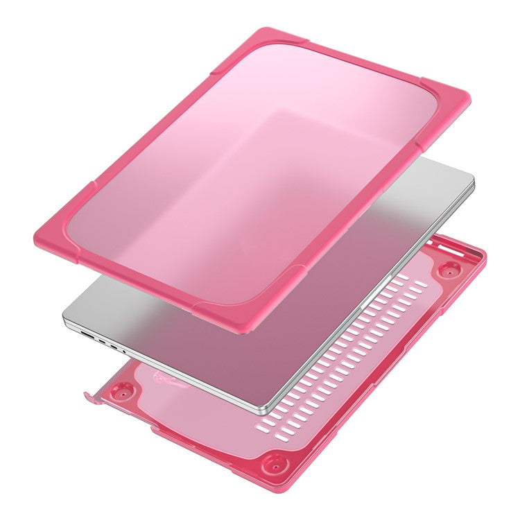 For MacBook Pro 14 inch (2024) (2023) (2021) A2442 / A2779  / A2918 / A2992 (M1 / M2 / M3) Hard PC Laptop Case - Rose