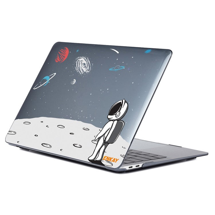 ENKAY HAT PRINCE Hard PC Crystal Sheer Laptop Case for MacBook Pro 14 inch (2024) (2023) (2021) A2442 with Multiple Spaceman Patterns - Backpack