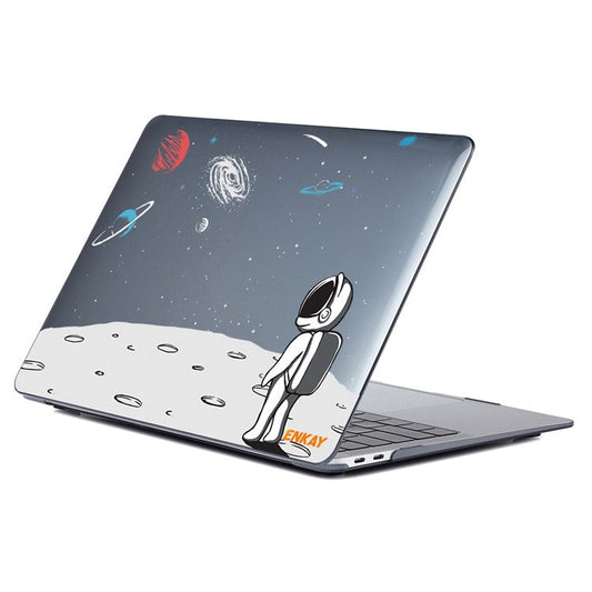 ENKAY HAT PRINCE Hard PC Crystal Sheer Laptop Case for MacBook Pro 14 inch (2024) (2023) (2021) A2442 with Multiple Spaceman Patterns - Backpack