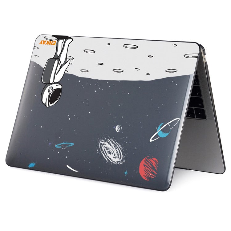 ENKAY HAT PRINCE Hard PC Crystal Sheer Laptop Case for MacBook Pro 14 inch (2024) (2023) (2021) A2442 with Multiple Spaceman Patterns - Backpack