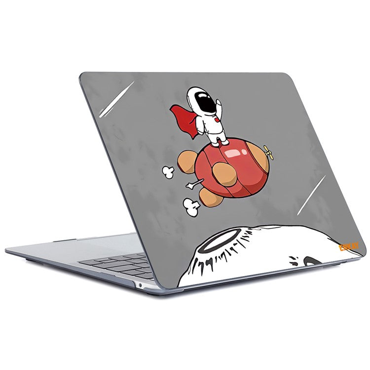 ENKAY HAT PRINCE Hard PC Crystal Sheer Laptop Case for MacBook Pro 14 inch (2024) (2023) (2021) A2442 with Multiple Spaceman Patterns - Rocket