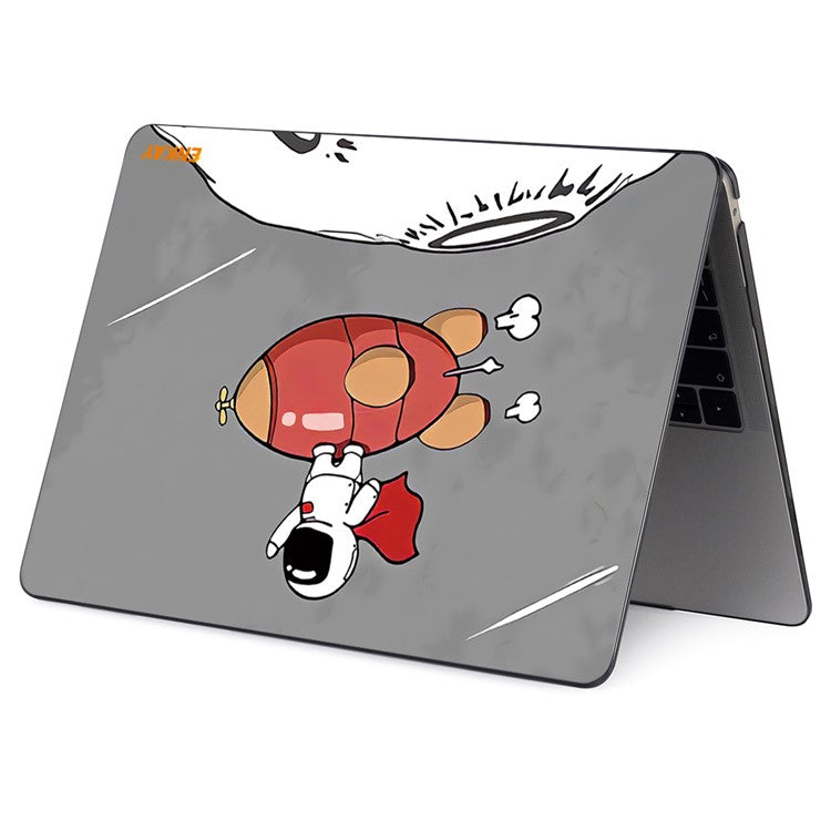 ENKAY HAT PRINCE Hard PC Crystal Sheer Laptop Case for MacBook Pro 14 inch (2024) (2023) (2021) A2442 with Multiple Spaceman Patterns - Rocket