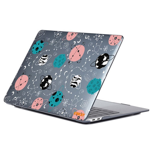 ENKAY HAT PRINCE Hard PC Crystal Sheer Laptop Case for MacBook Pro 14 inch (2024) (2023) (2021) A2442 with Multiple Spaceman Patterns - Planets