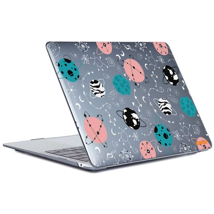 ENKAY HAT PRINCE Hard PC Crystal Sheer Laptop Case for MacBook Pro 14 inch (2024) (2023) (2021) A2442 with Multiple Spaceman Patterns - Planets