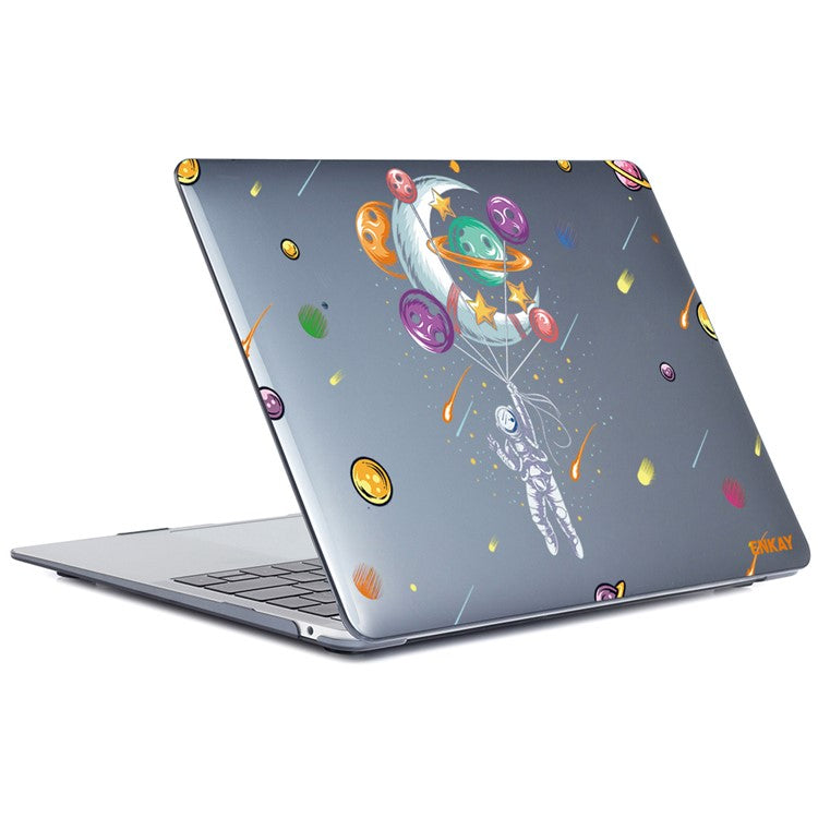 ENKAY HAT PRINCE Hard PC Crystal Sheer Laptop Case for MacBook Pro 14 inch (2024) (2023) (2021) A2442 with Multiple Spaceman Patterns - Balloons