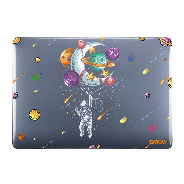 ENKAY HAT PRINCE Hard PC Crystal Sheer Laptop Case for MacBook Pro 14 inch (2024) (2023) (2021) A2442 with Multiple Spaceman Patterns - Balloons