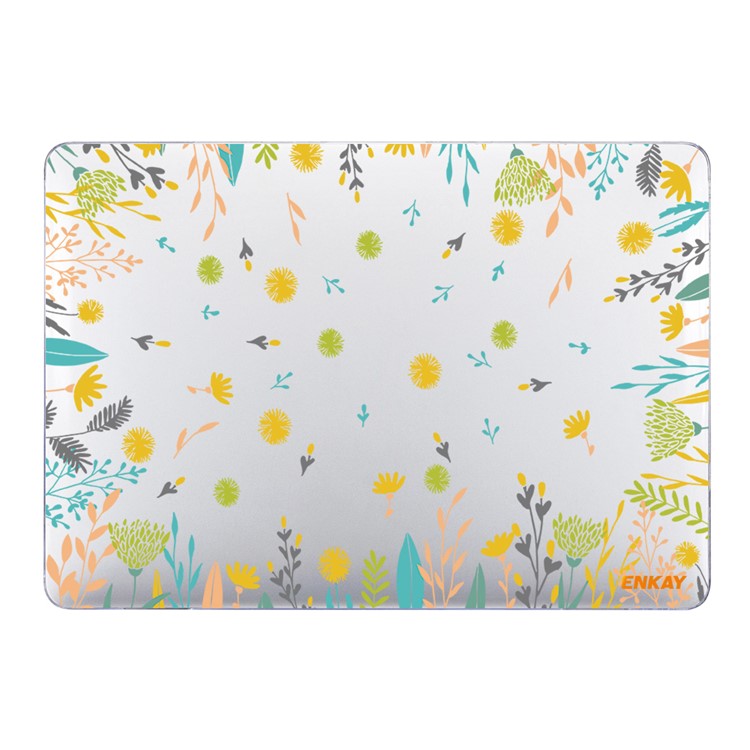 ENKAY HAT PRINCE for MacBook Pro 16 inch (2024) (2023) (2021) A2485 Flowers Pattern Crystal PC Laptop Case - Dandelion