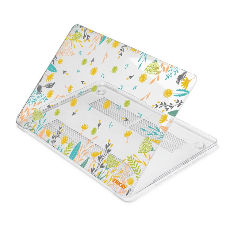 ENKAY HAT PRINCE for MacBook Pro 16 inch (2024) (2023) (2021) A2485 Flowers Pattern Crystal PC Laptop Case - Dandelion