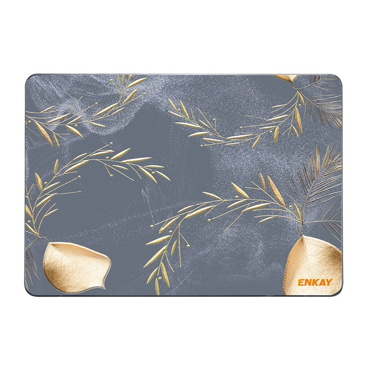 ENKAY HAT PRINCE for MacBook Pro 14 inch (2024) (2023) (2021) A2442 Flower Patterns Hard PC Two-Piece Sheer Laptop Case - Wild Oat