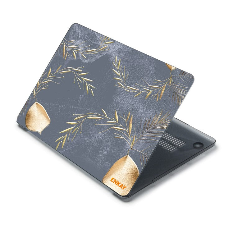 ENKAY HAT PRINCE for MacBook Pro 14 inch (2024) (2023) (2021) A2442 Flower Patterns Hard PC Two-Piece Sheer Laptop Case - Wild Oat