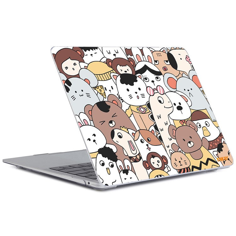 ENKAY HAT PRINCE for MacBook Pro 14 inch (2024) (2023) (2021) A2442 Cute Animals Series PC Crystal Sheer Laptop Protective Case - Zoo / Style 1