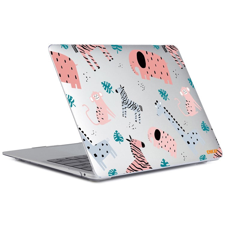 ENKAY HAT PRINCE for MacBook Pro 14 inch (2024) (2023) (2021) A2442 Cute Animals Series PC Crystal Sheer Laptop Protective Case - Zoo / Style 2