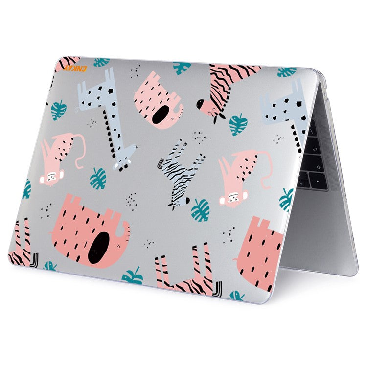 ENKAY HAT PRINCE for MacBook Pro 14 inch (2024) (2023) (2021) A2442 Cute Animals Series PC Crystal Sheer Laptop Protective Case - Zoo / Style 2